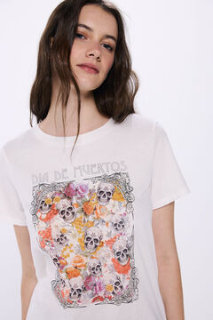 Springfield Playera gráfica "Día de muertos" natural