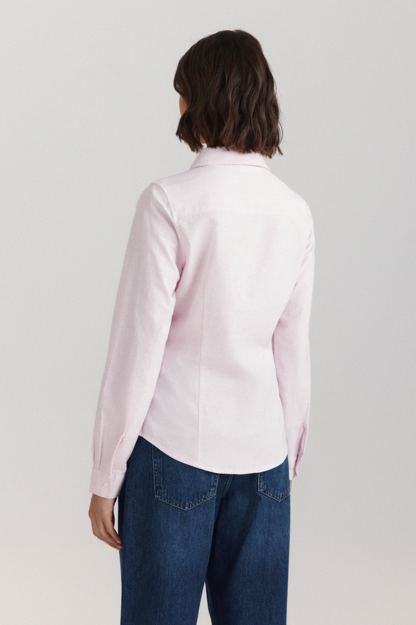 Springfield Camisa oxford semiabierta rosa