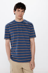 Springfield Playera rayas oscura azul