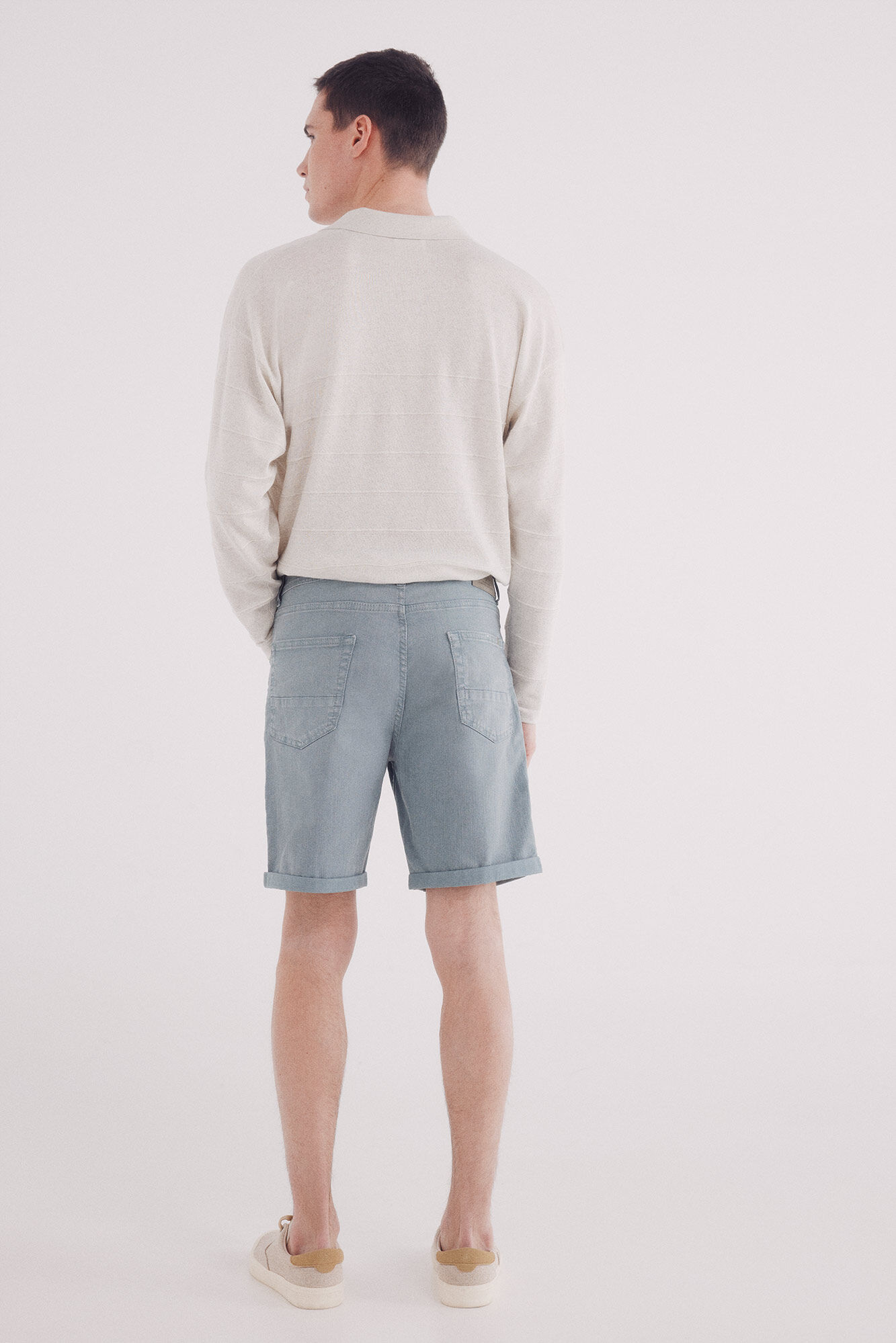 Springfield Bermuda color lavada slim fit azul