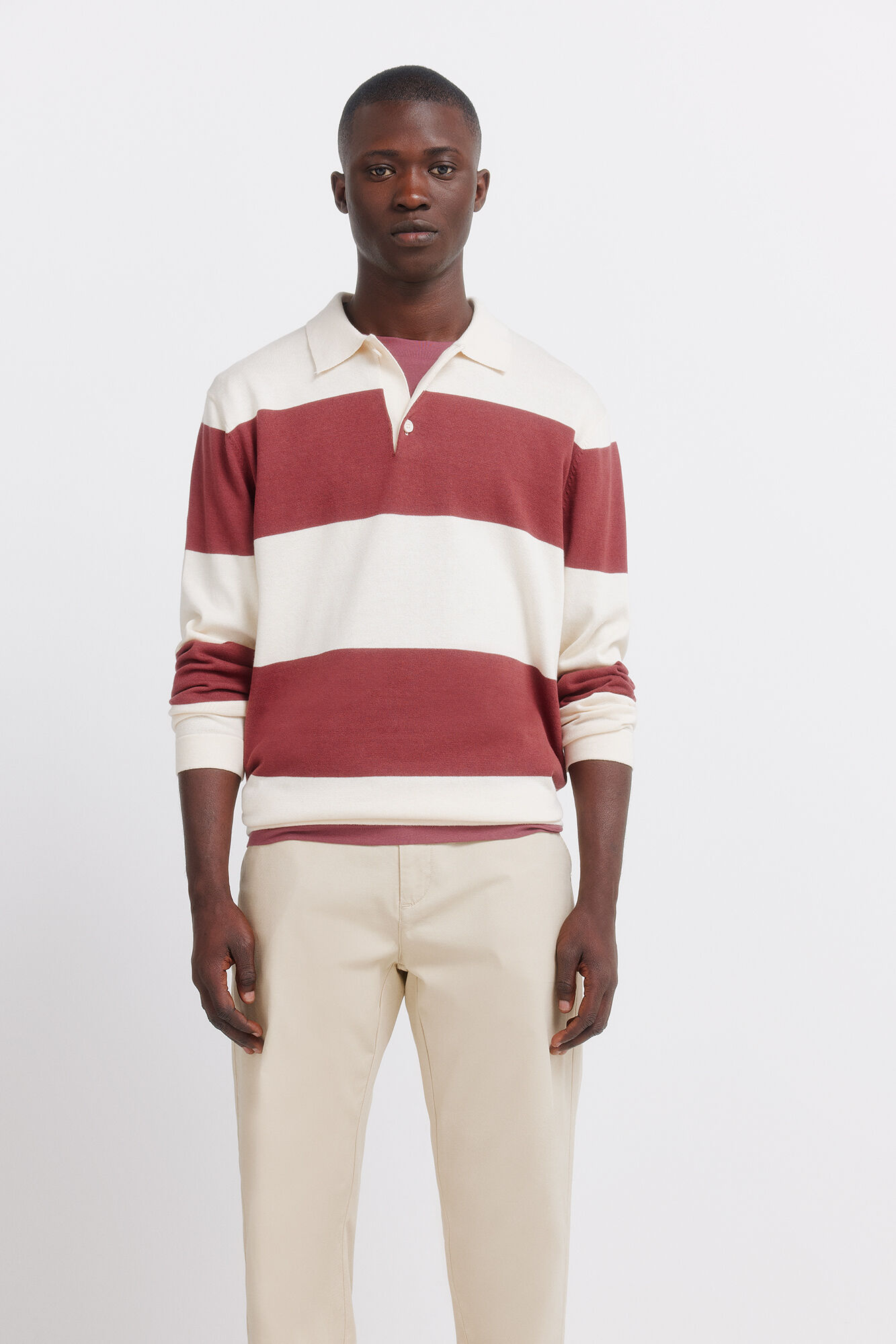 Springfield Pantal&oacute;n chino slim fit de estructura comfort beige