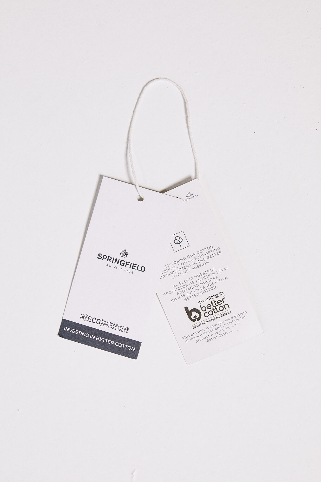 Springfield Playera manga larga doble cuello gris