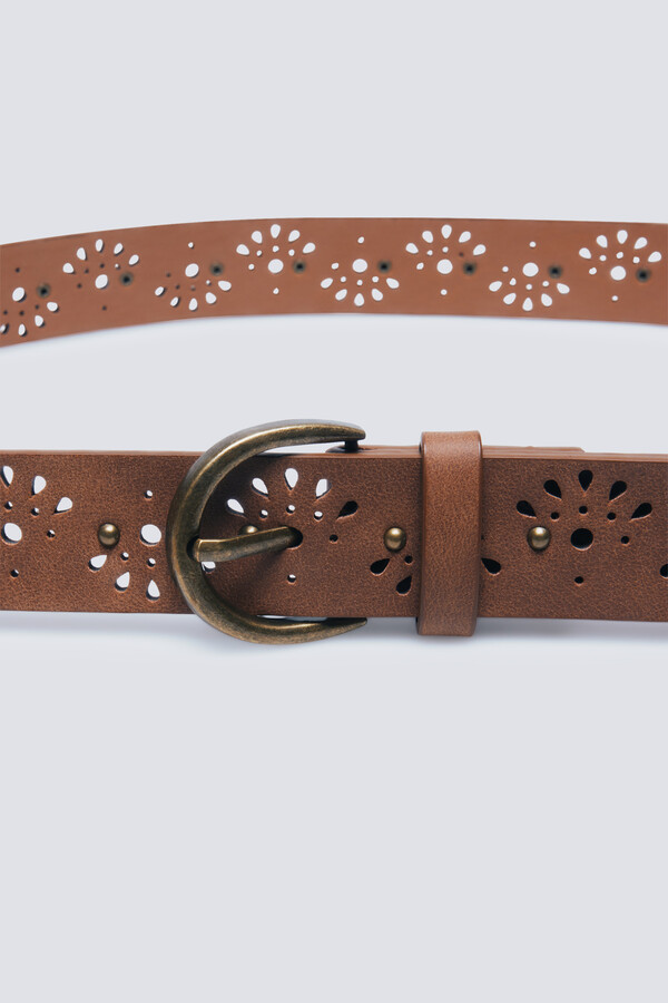 Springfield Cinturón troquelados gotas y tachuelas estampado