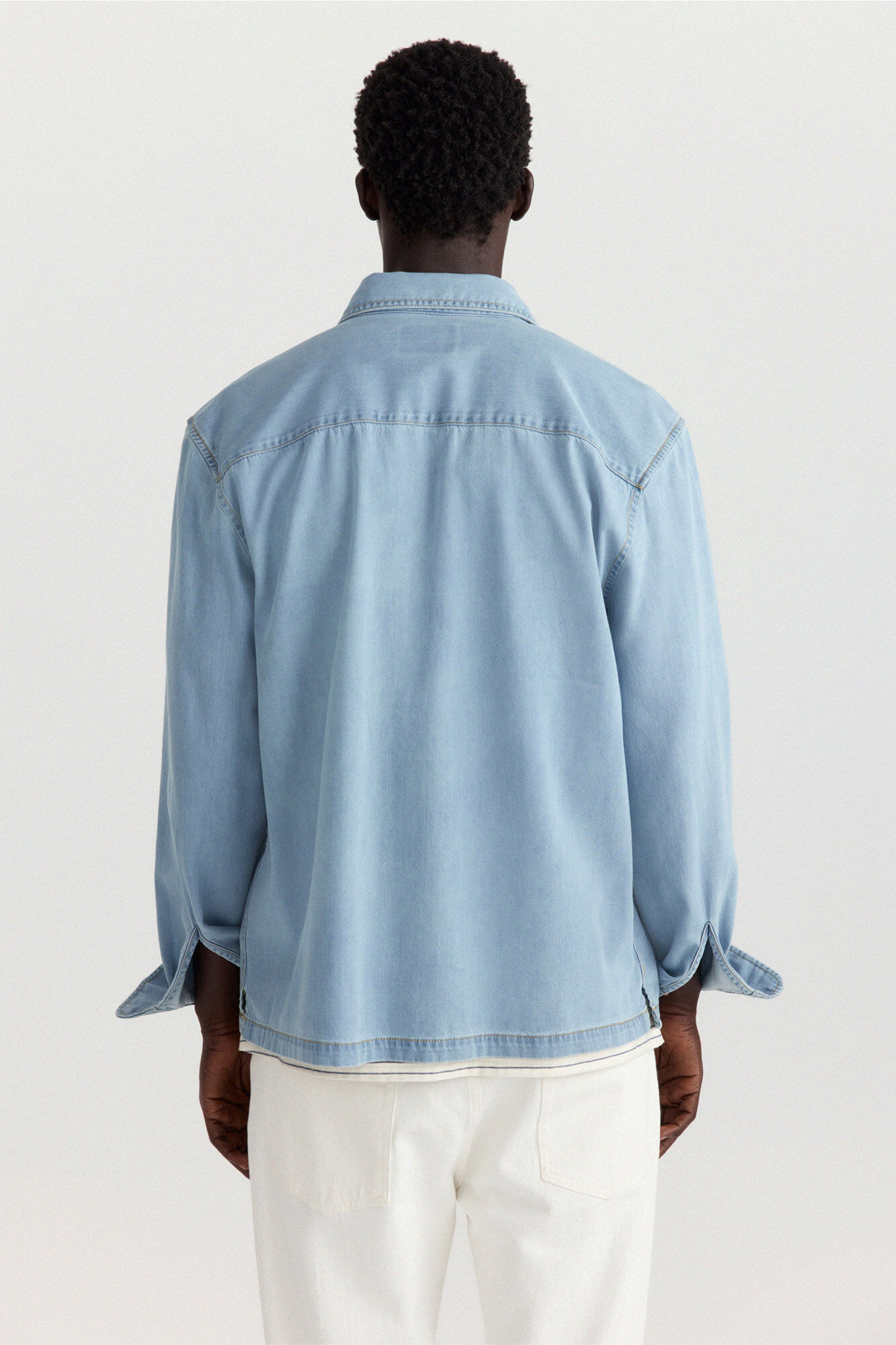 Springfield Camisa overshirt de mezclilla azul