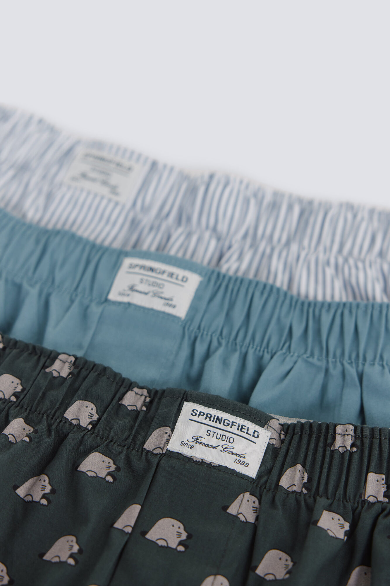 Springfield Pack 3 calzones de puntos turquesa