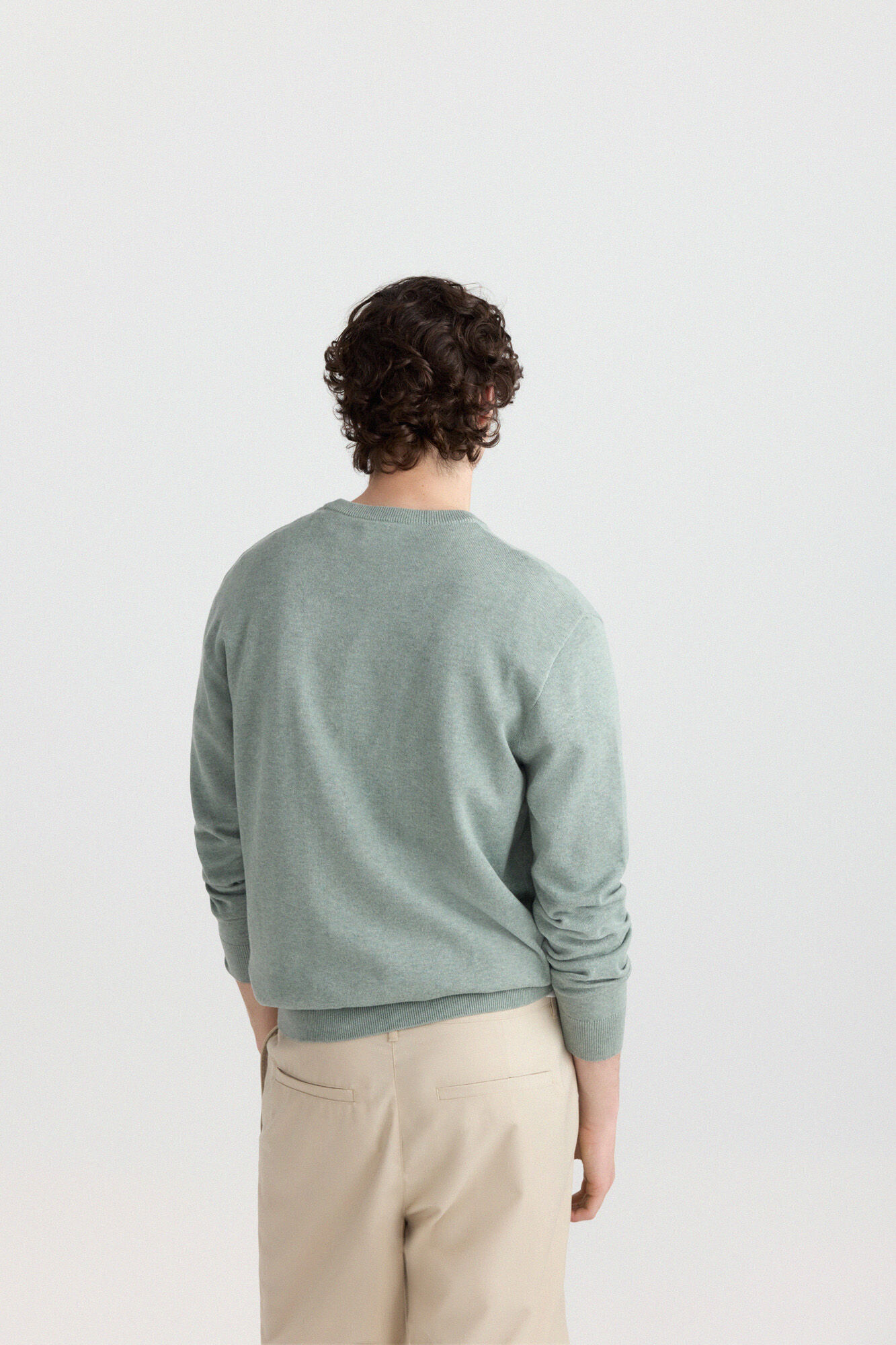 Springfield Su&eacute;ter b&aacute;sico cuello redondo verde