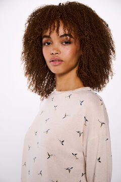 Springfield Playera estampada combinada café