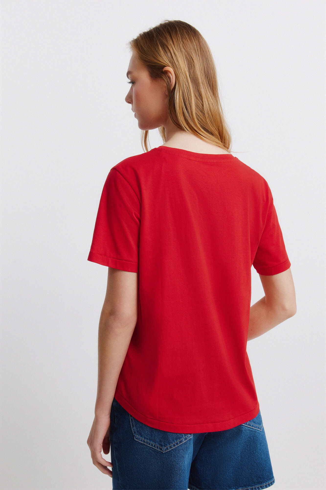 Springfield Playera de manga corta Snoopy rojo