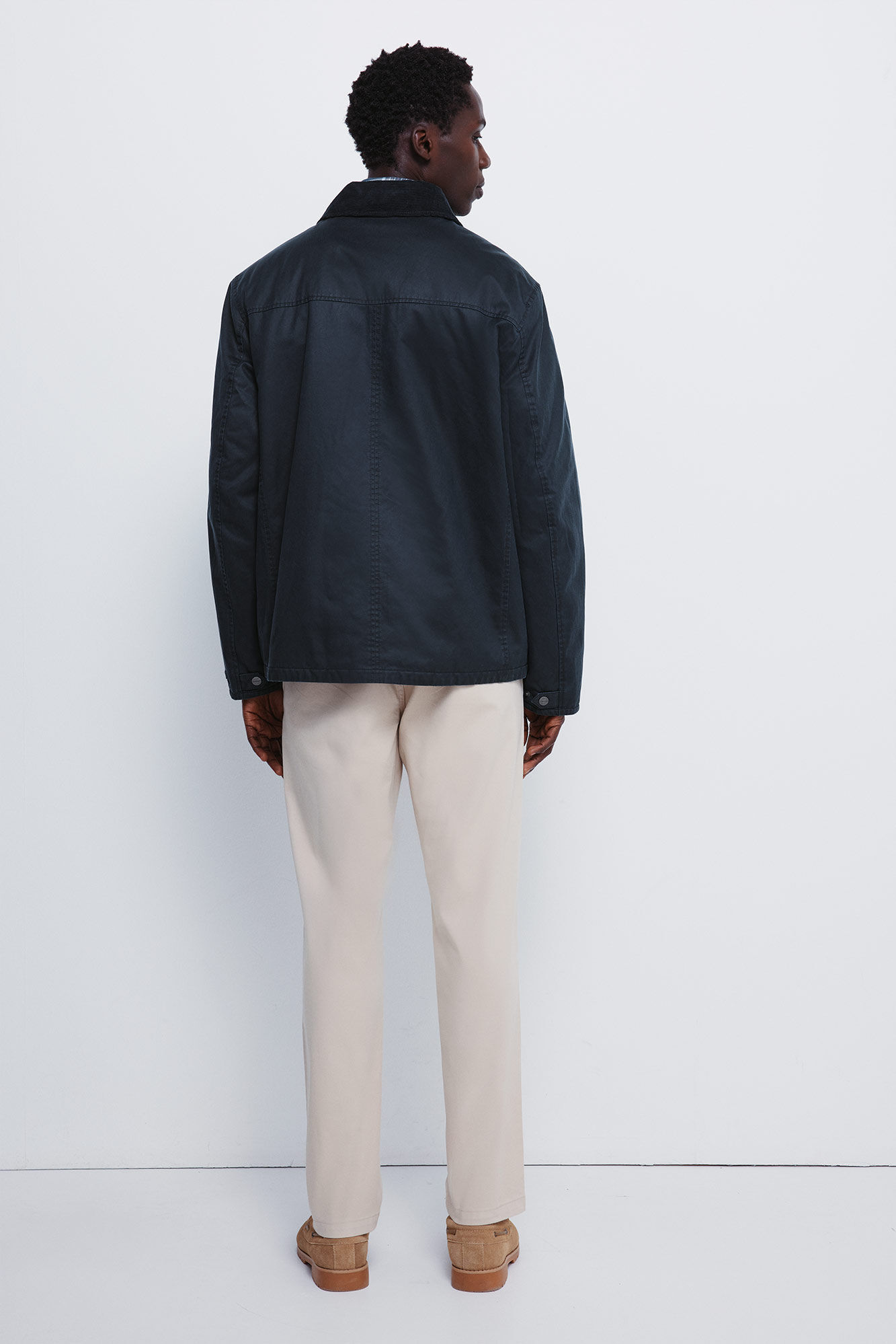 Springfield Pantalones chinos dobby de corte c&oacute;modo beige