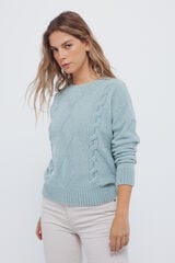 Springfield Jersey de punto trenzado de chenilla caza oscuro