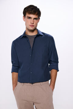 Springfield Camisa algodón cepillado azul indigo