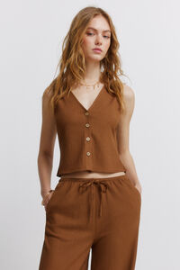 Springfield Playera de tirantes con botones