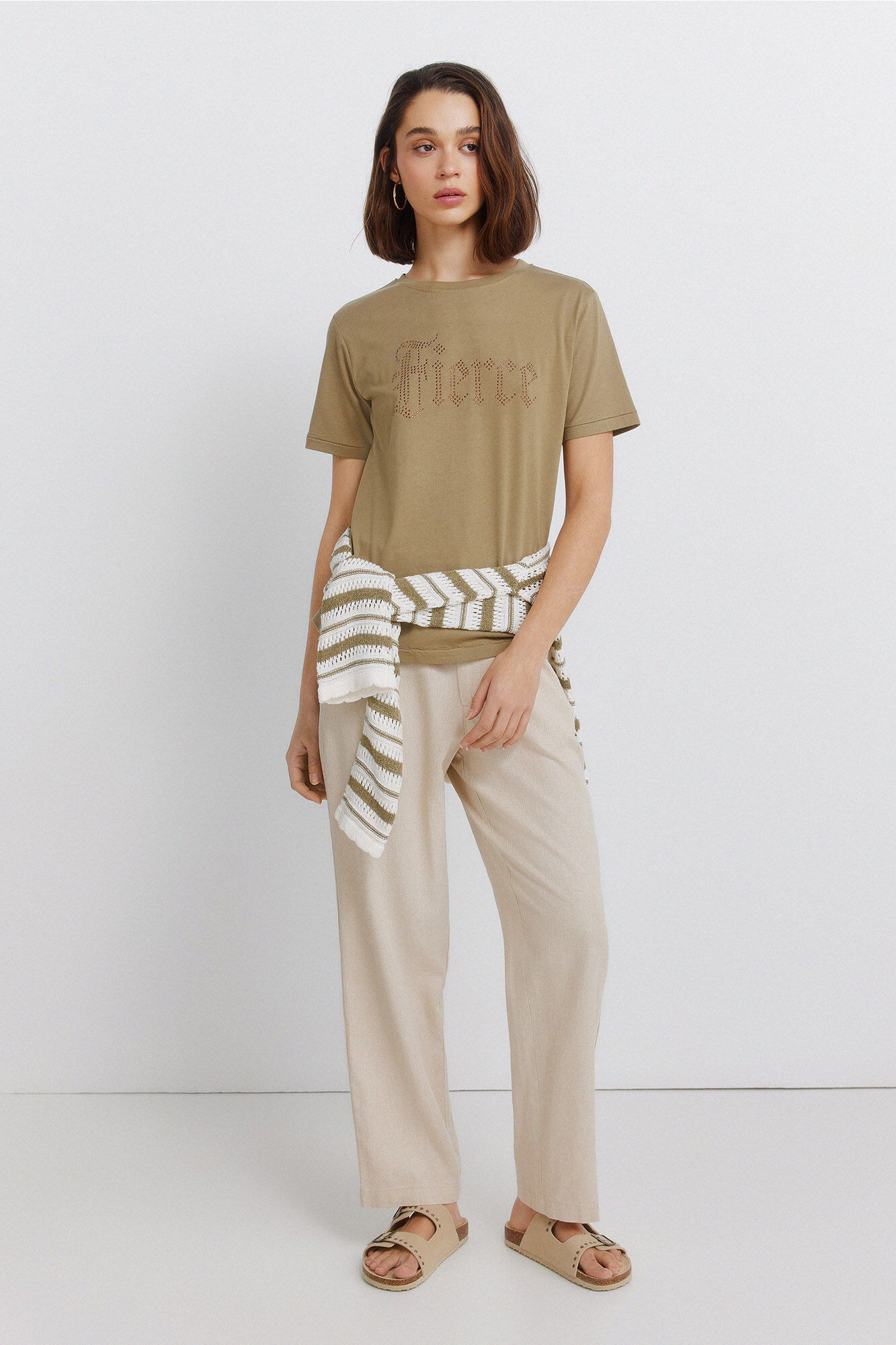 Springfield Playera manga corta con estoperoles