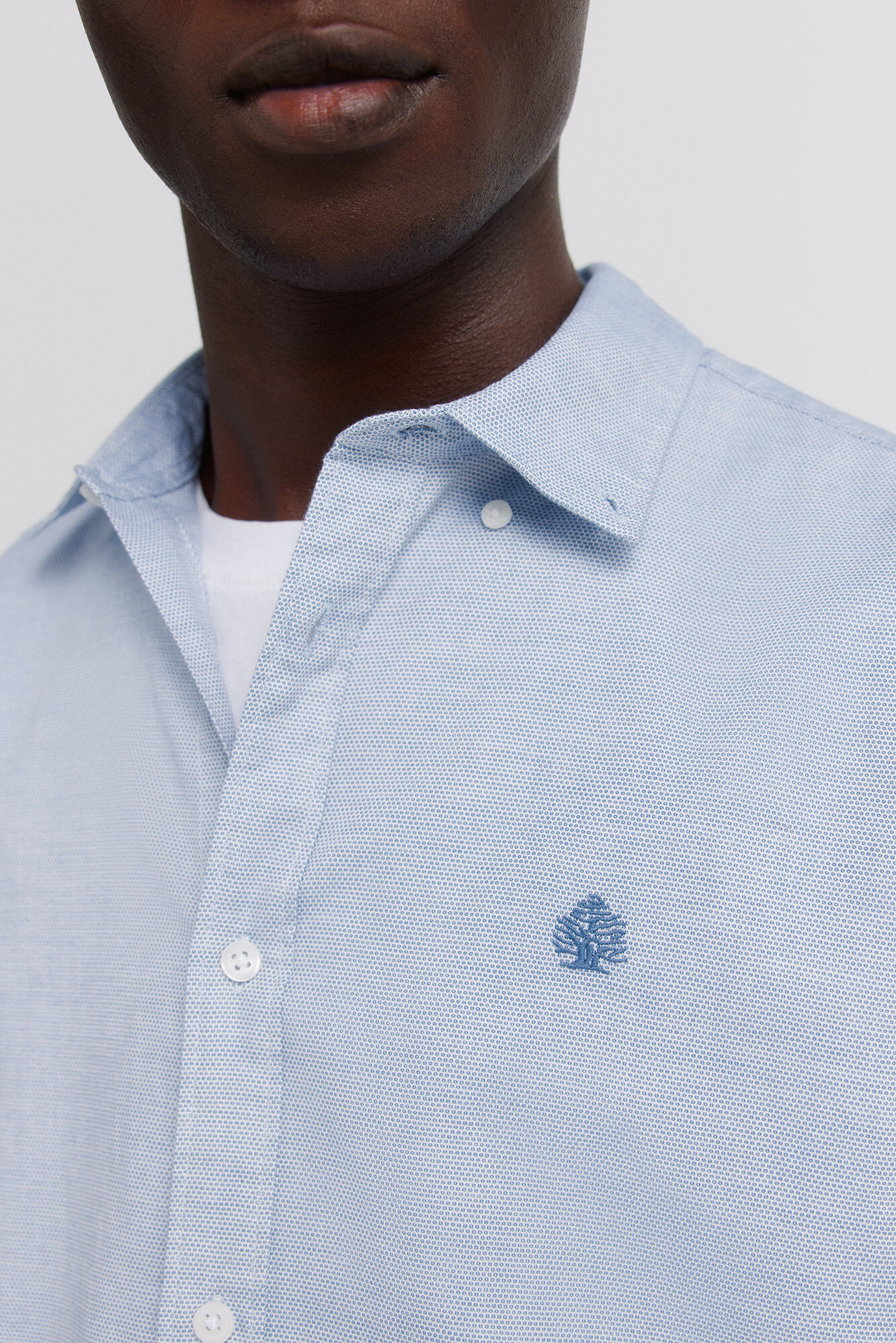 Springfield Camisa de estructura azul