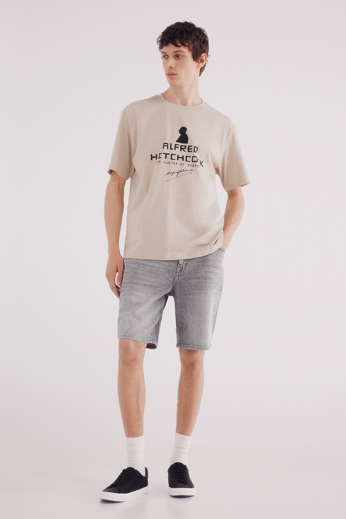 Springfield Camiseta Alfred Hitchcock beige
