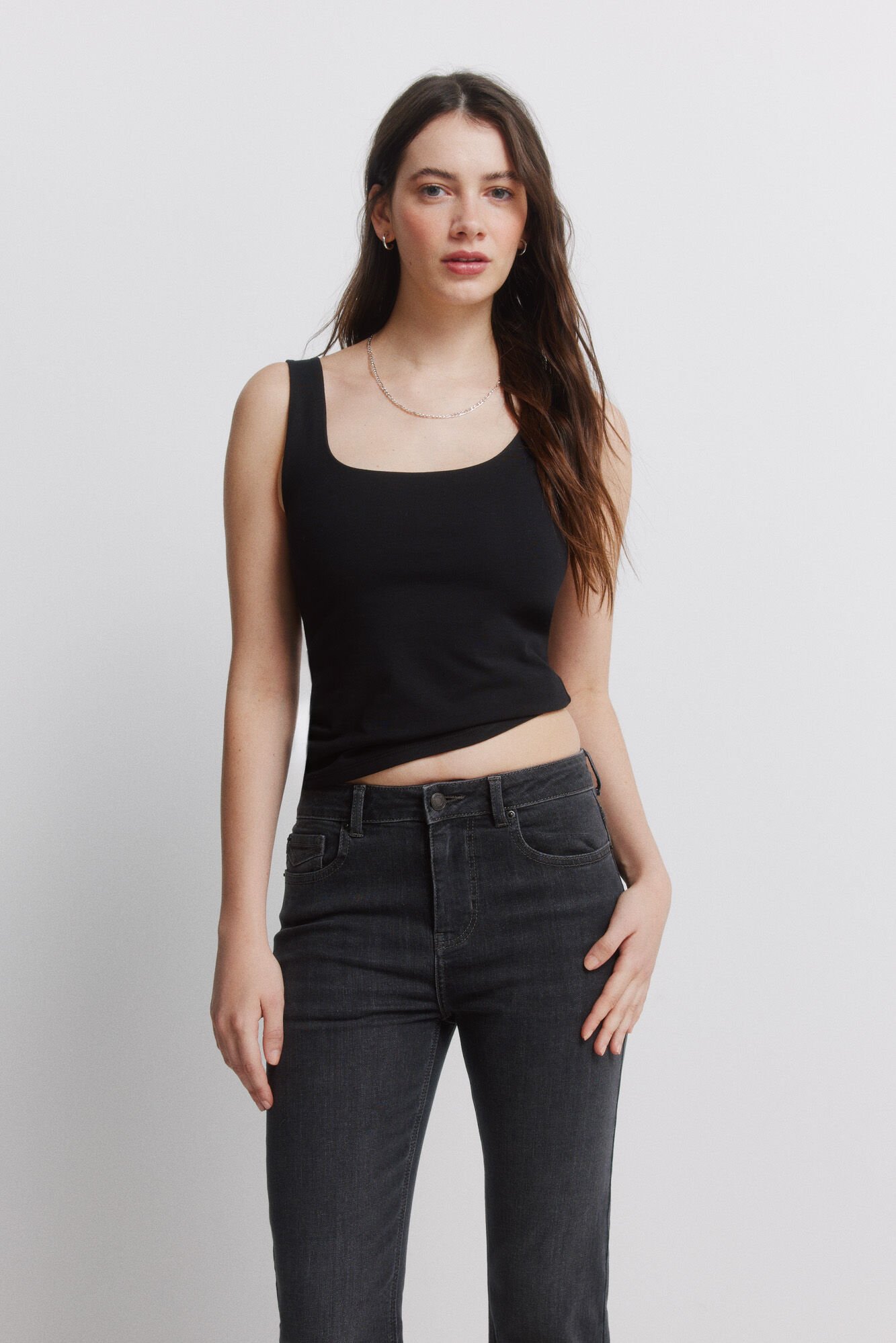 Springfield Jeans acampanados gris