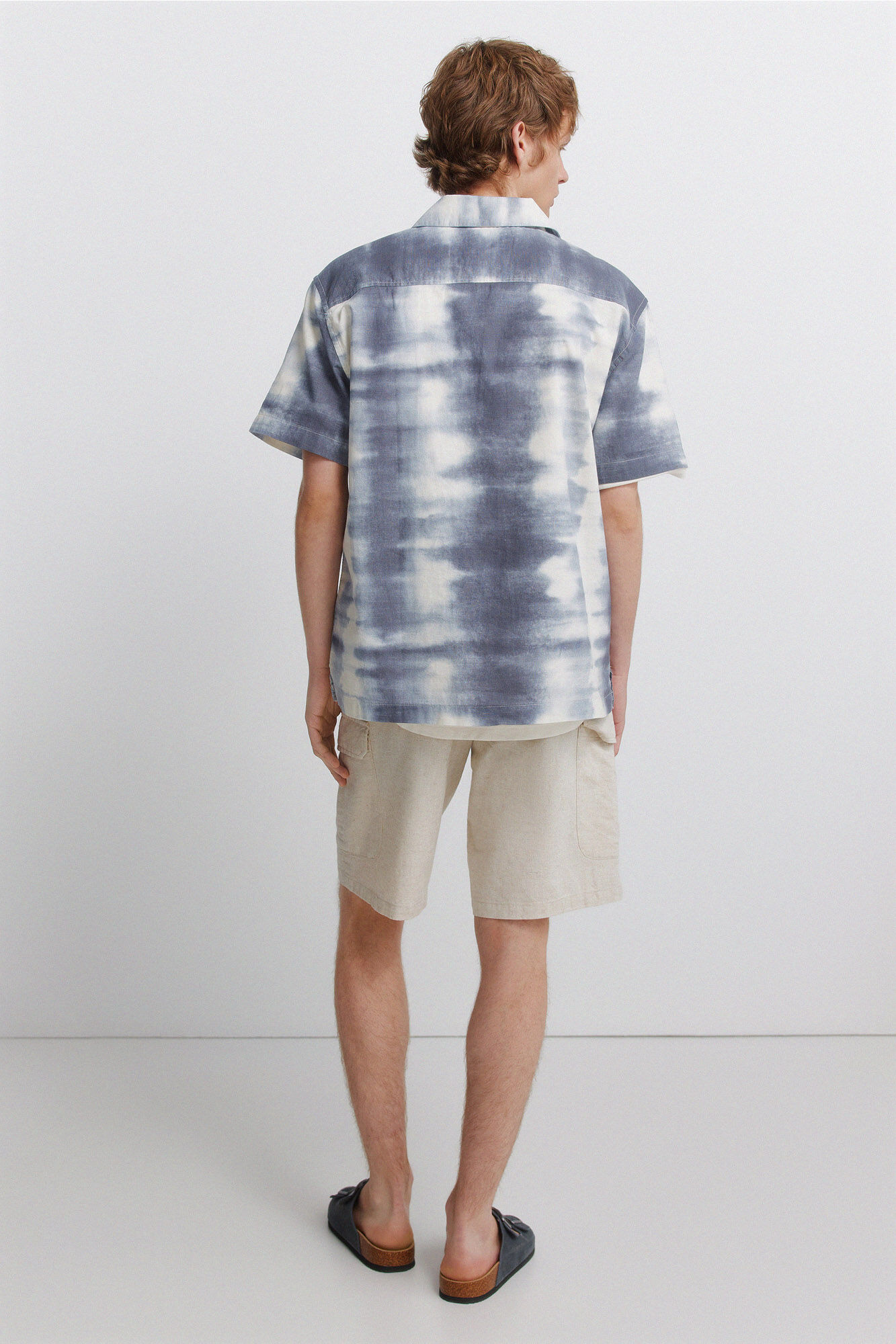 Springfield Bermudas cargo de lino comfort fit blanco