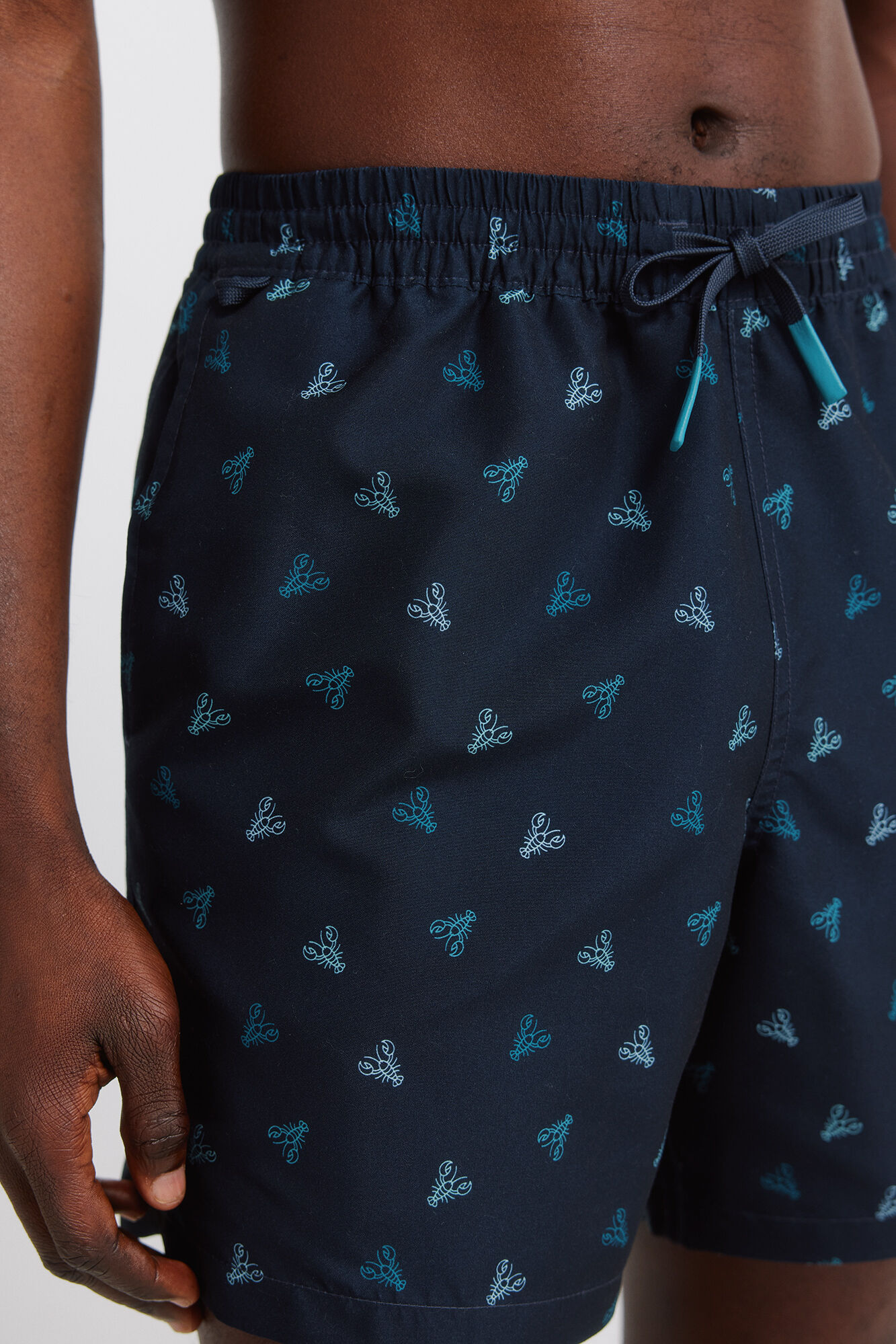 Springfield Traje de ba&ntilde;o estampado de langostas azul