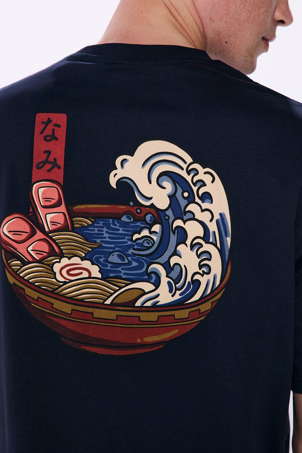 Springfield Playera ramen azul