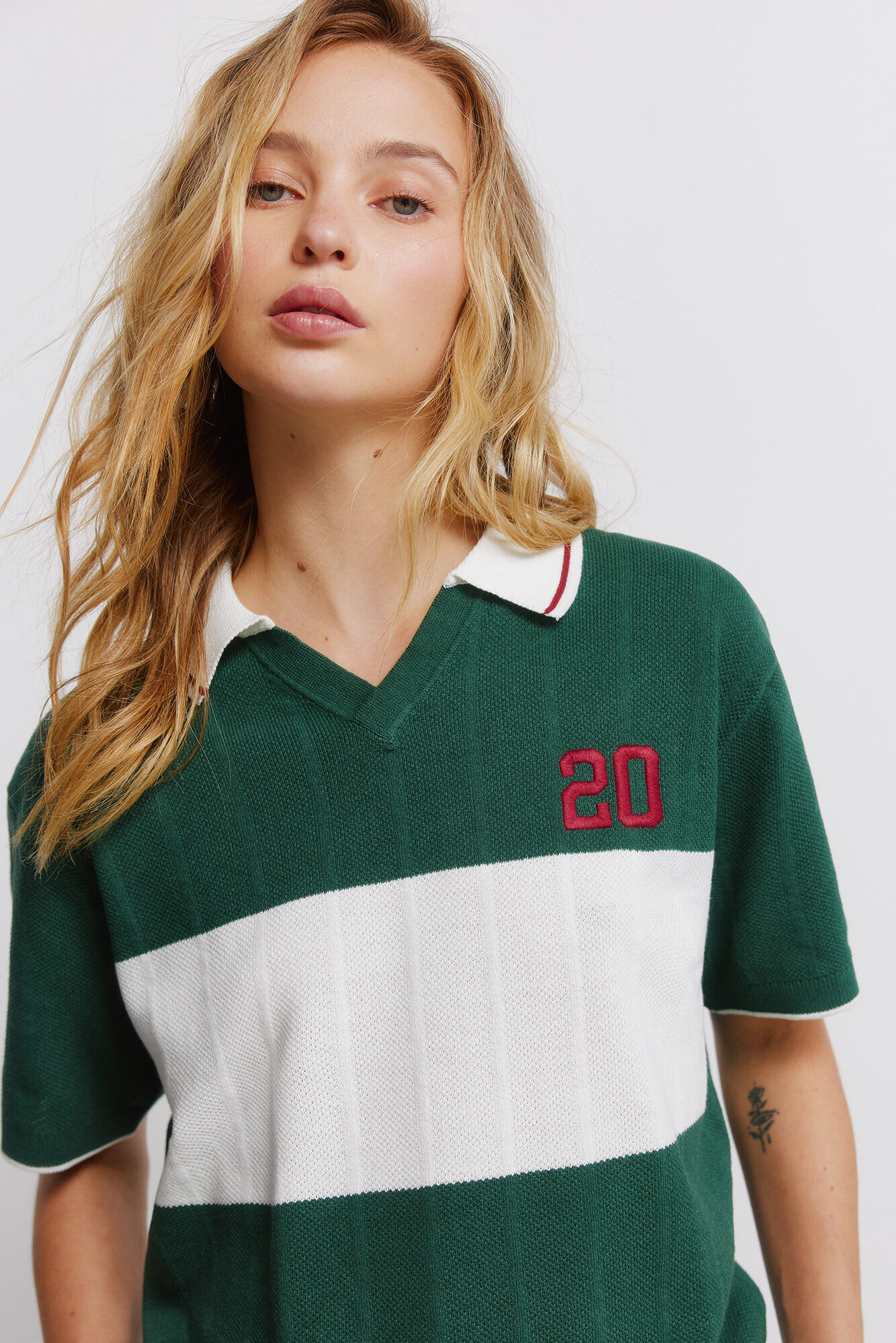 Springfield Polo deportivo con contraste verde