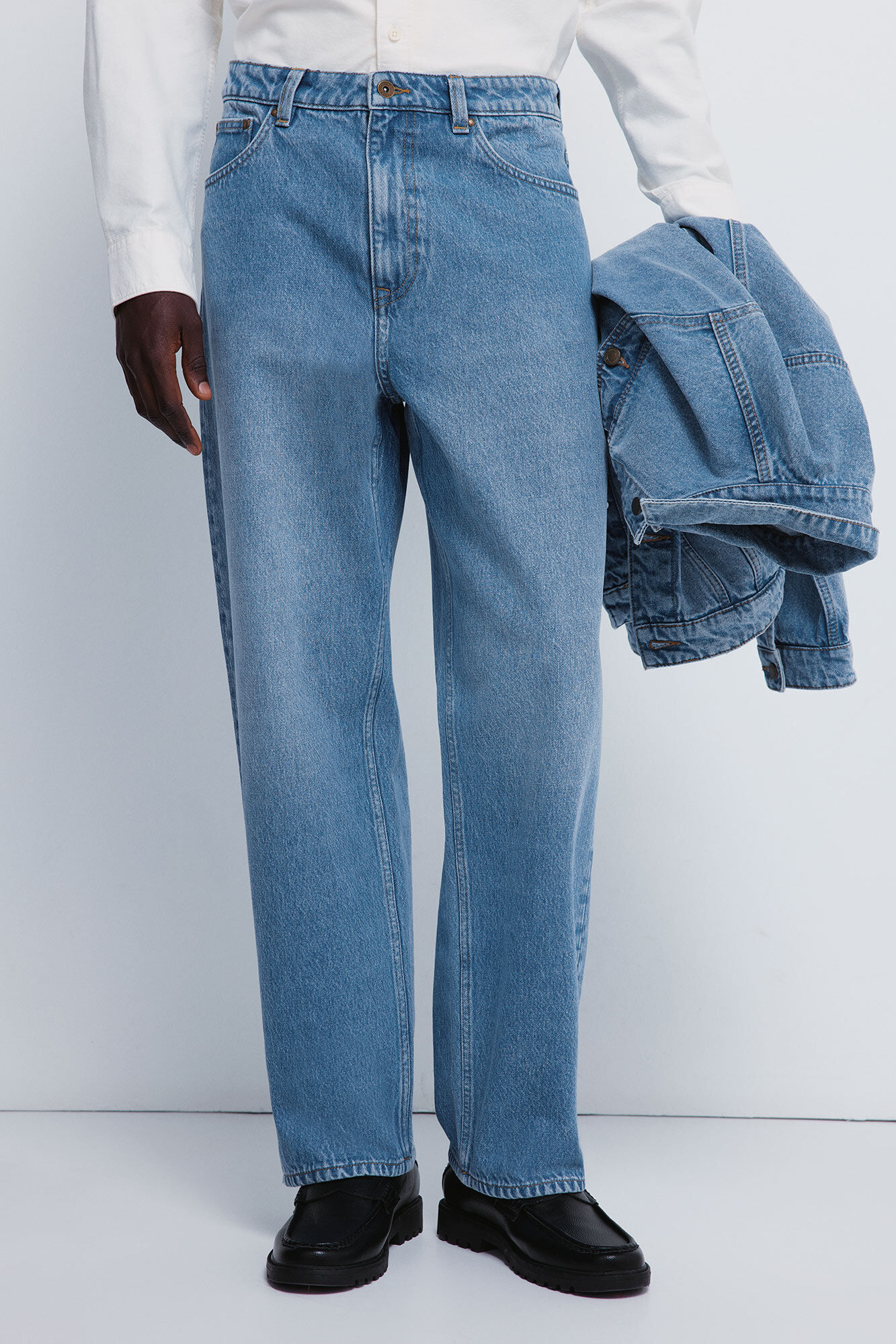 Springfield Jeans wide leg lavado medio