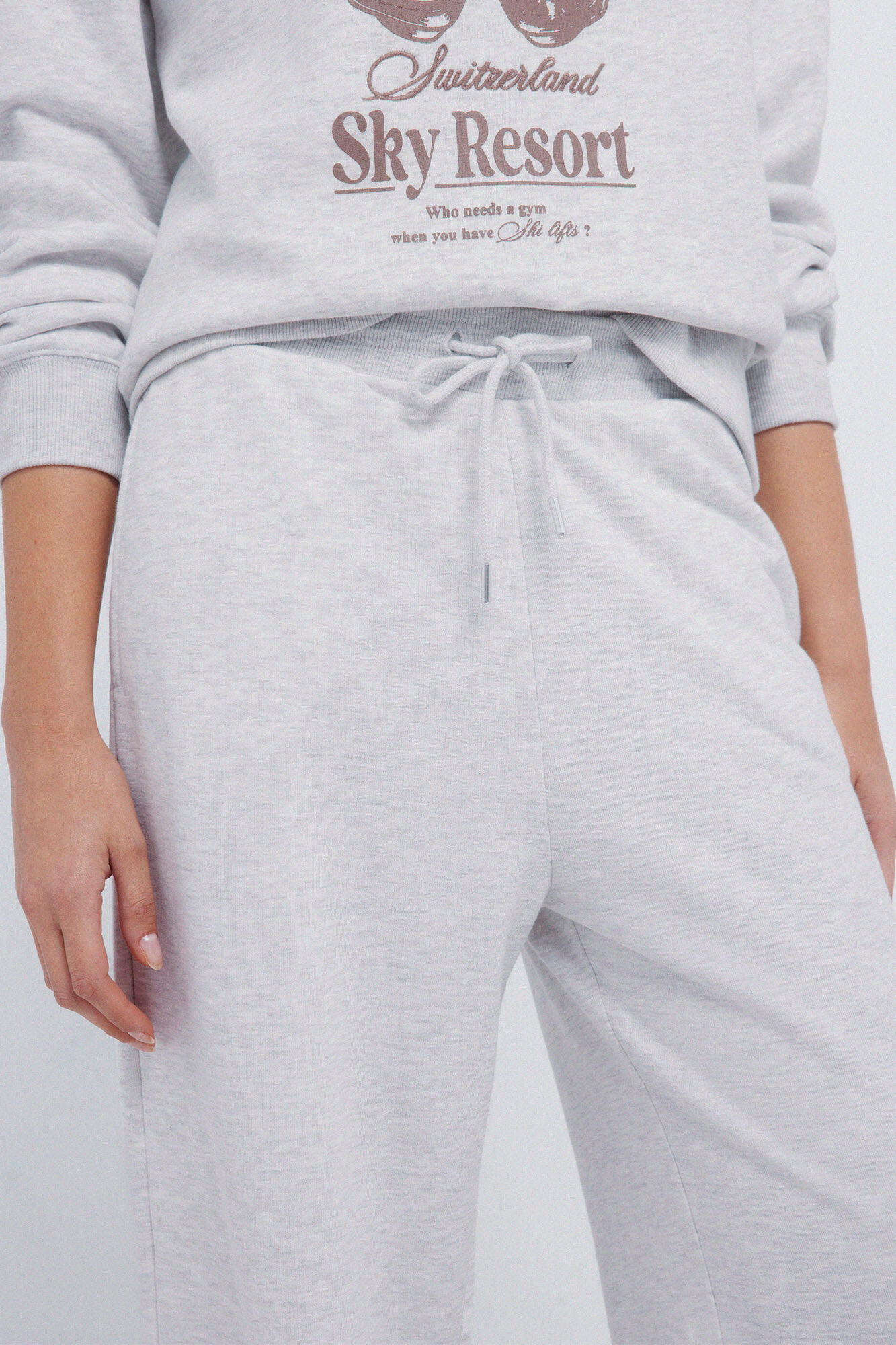 Springfield Pantalones de felpa gris