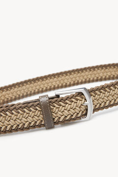 Springfield Cinturón trenzado bicolor beige