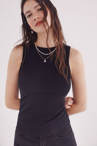 Springfield Playera tirantes nadadora negro