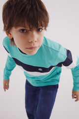 Springfield Playera block colour niño azul tinta