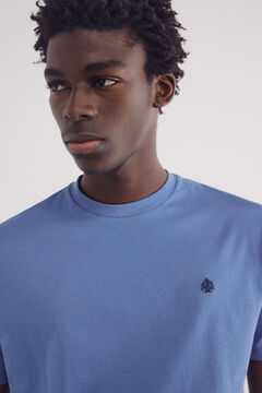 Springfield Playera básica cuello redondo azul tinta