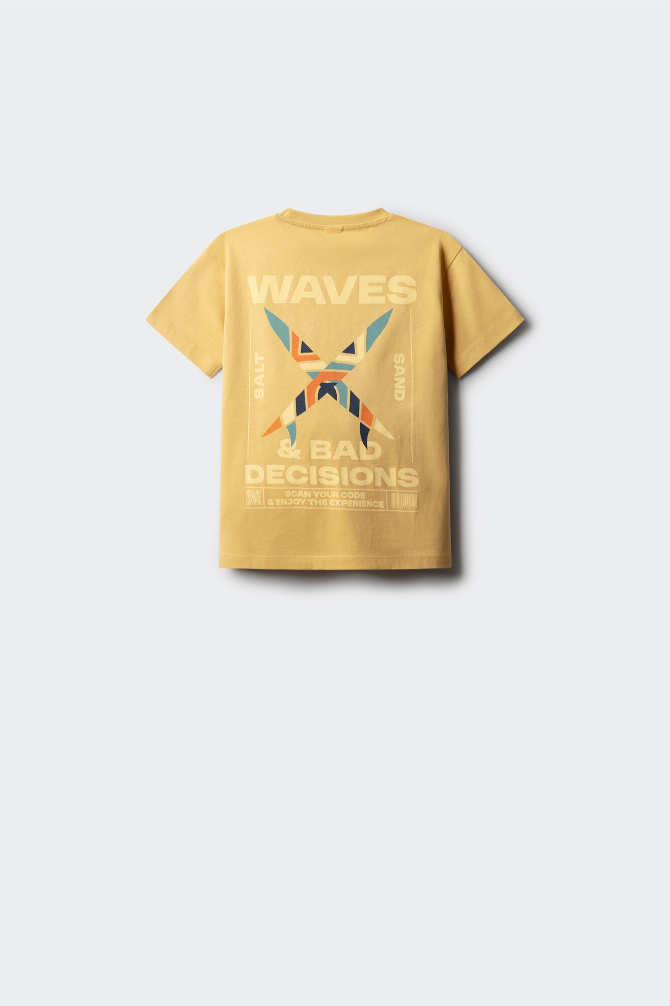 Springfield Kids Playera manga corta de olas para ni&ntilde;o amarillo