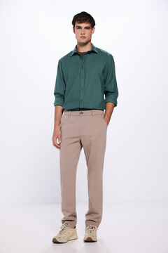 Springfield Camisa algodón cepillado verde