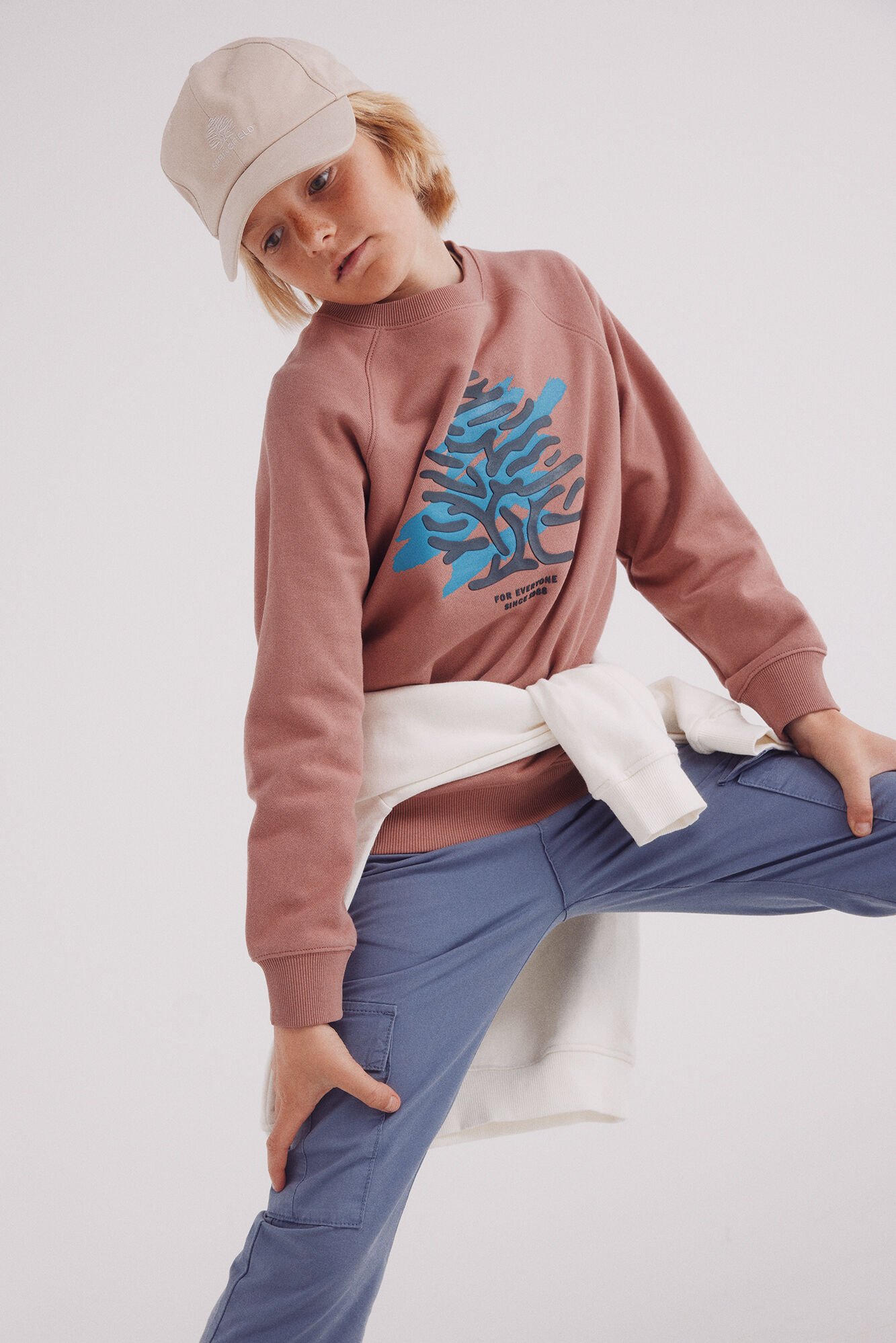 Springfield Kids Sudadera arbol ni&ntilde;o rosa