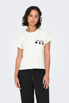 Springfield Playera de manga corta y cuello redondo natural