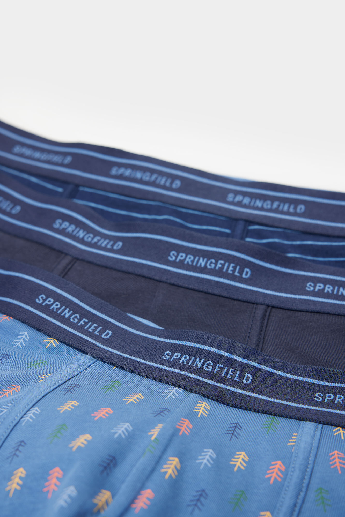 Springfield Pack 3 boxers algod&oacute;n estampado azul
