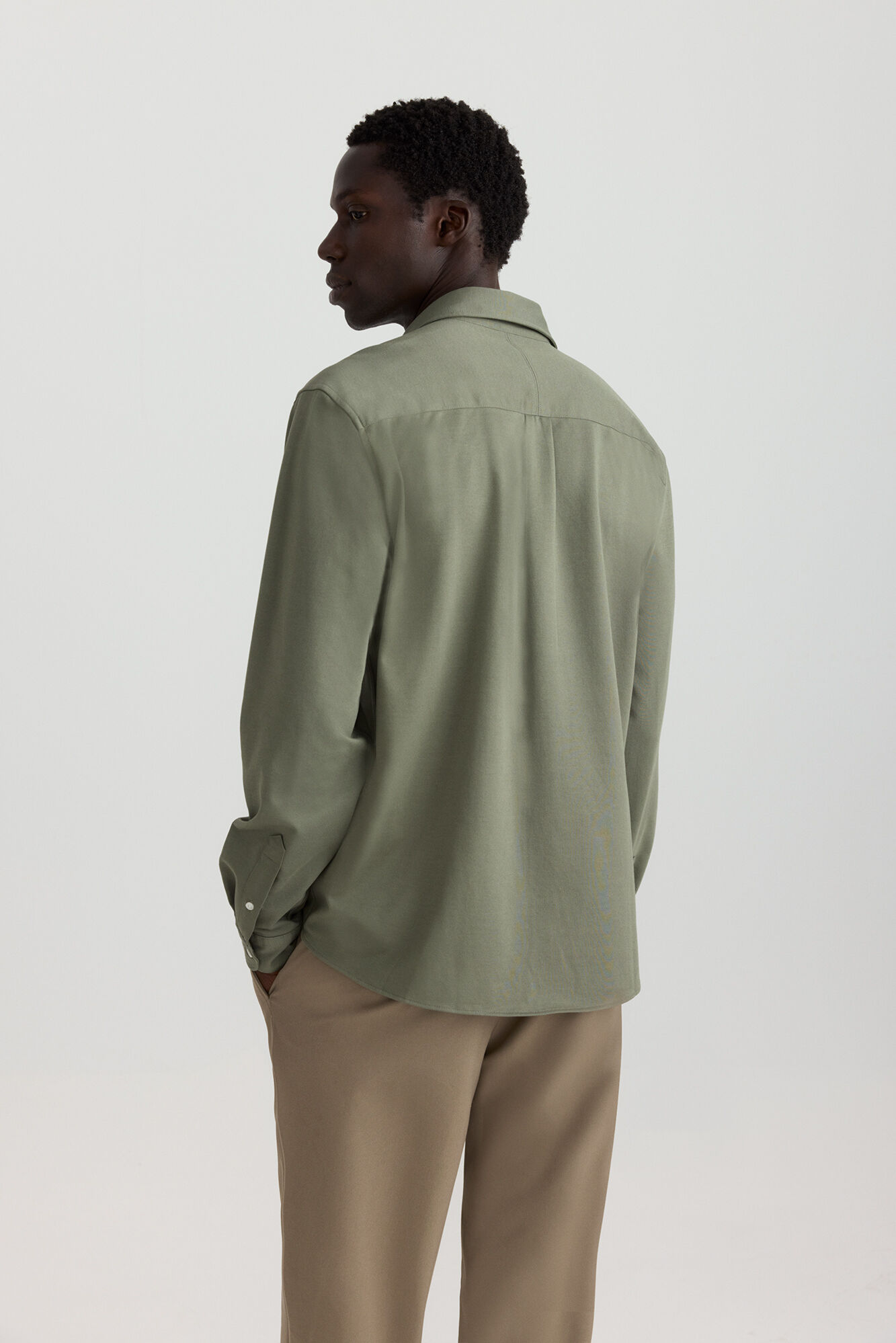Springfield Camisa performance comfort quick dry y non-iron kaki