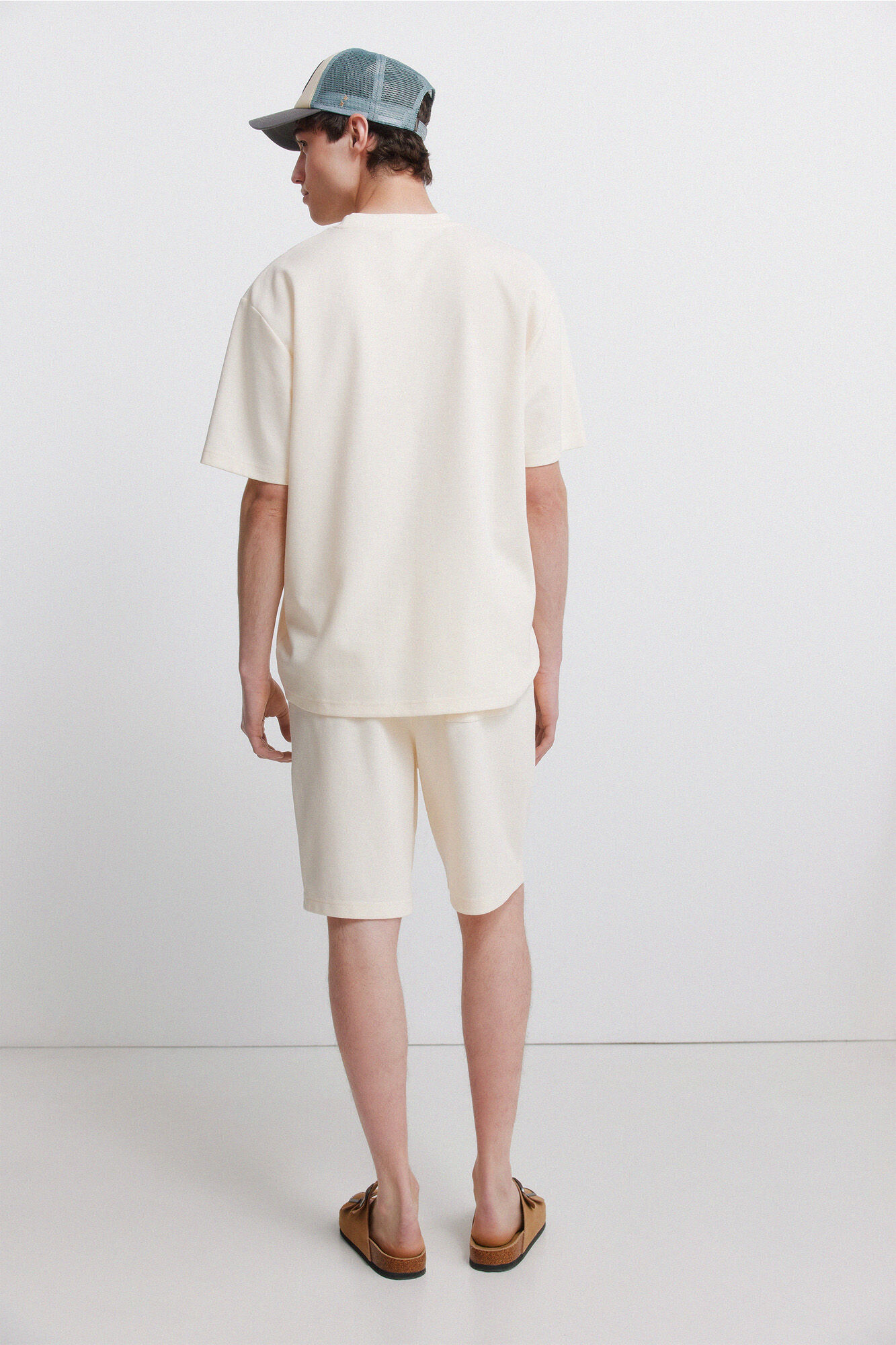 Springfield Bermudas de tela waffle blanco