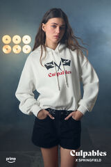 Springfield Sudadera cropped "Culpables" estampado
