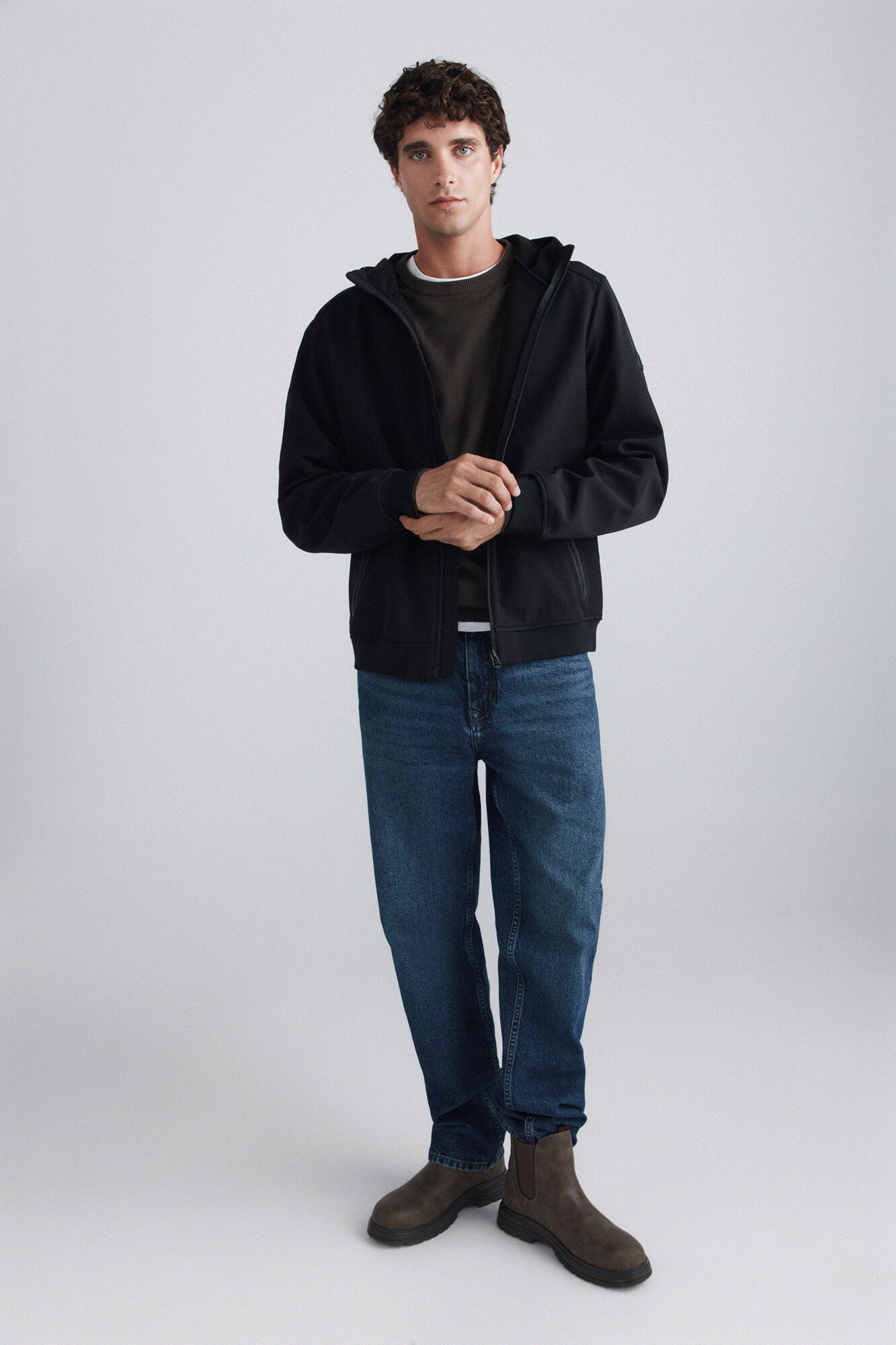 Springfield Chamarra softshell con capucha negro
