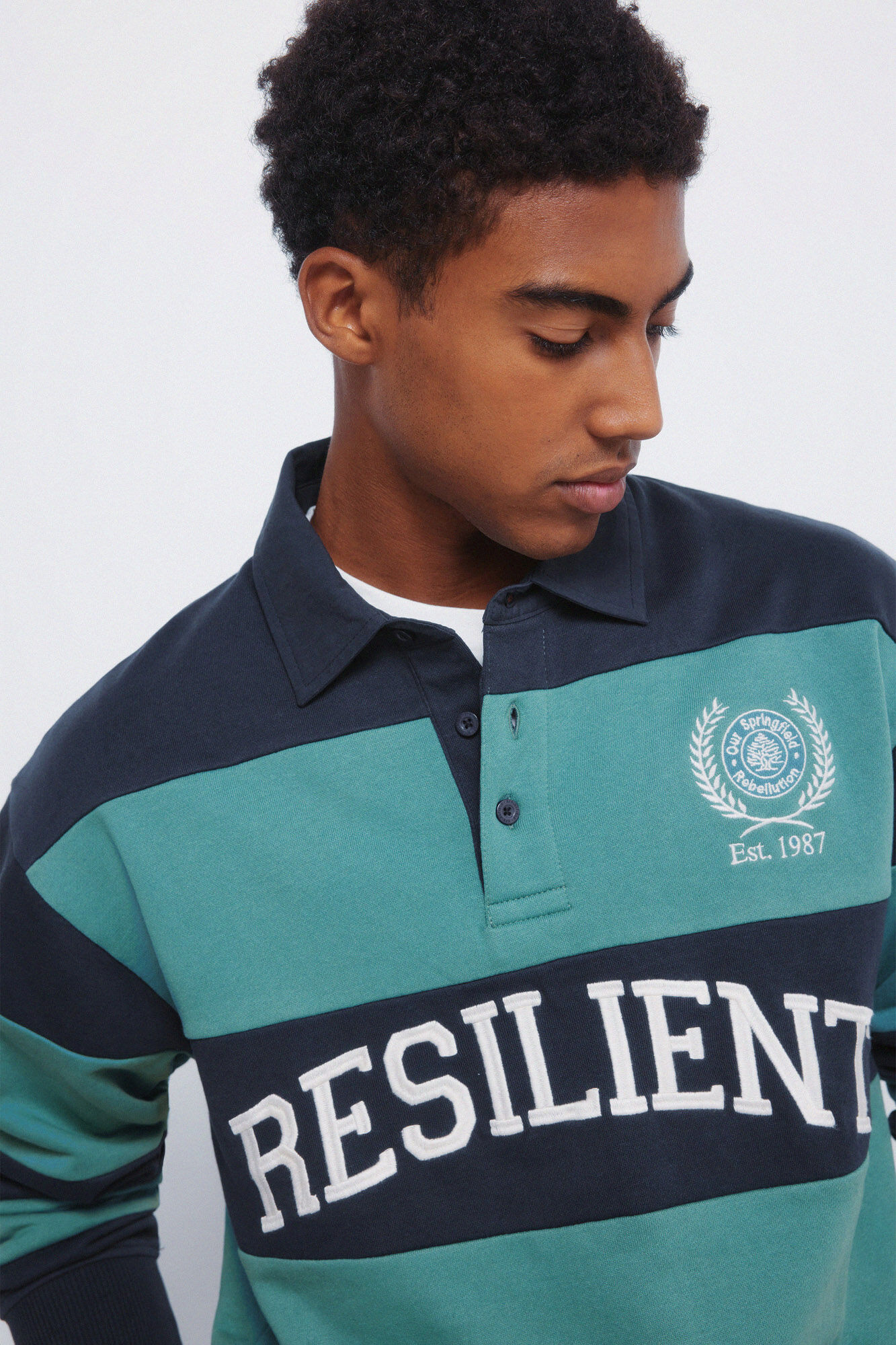 Springfield Cortes de sudadera con polo verde