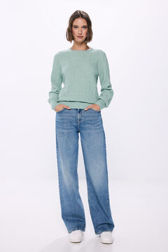 Springfield Suéter cable knit verde