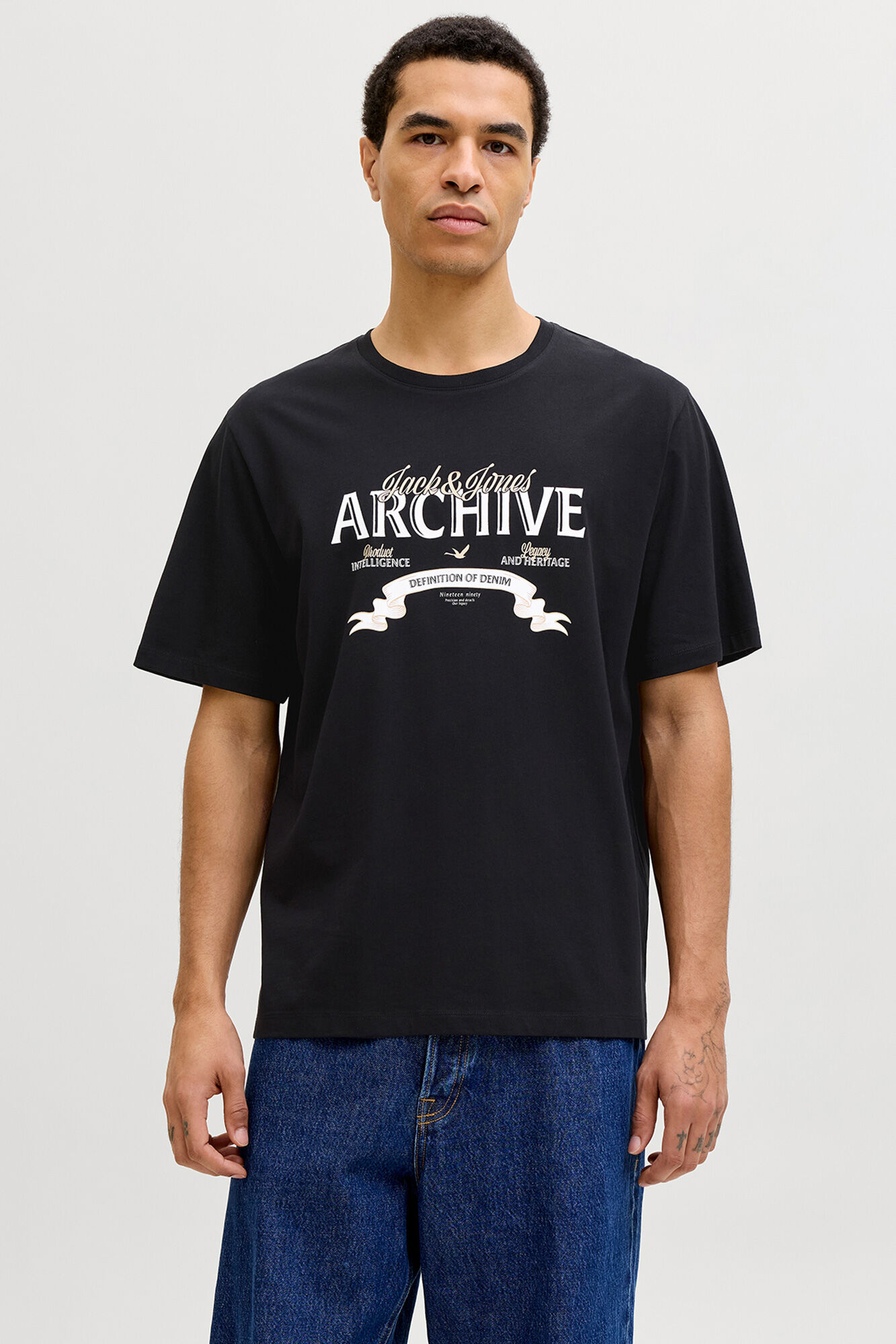 Jack & Jones Playera con logo grande