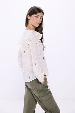Springfield Blusa bordados lace estampado