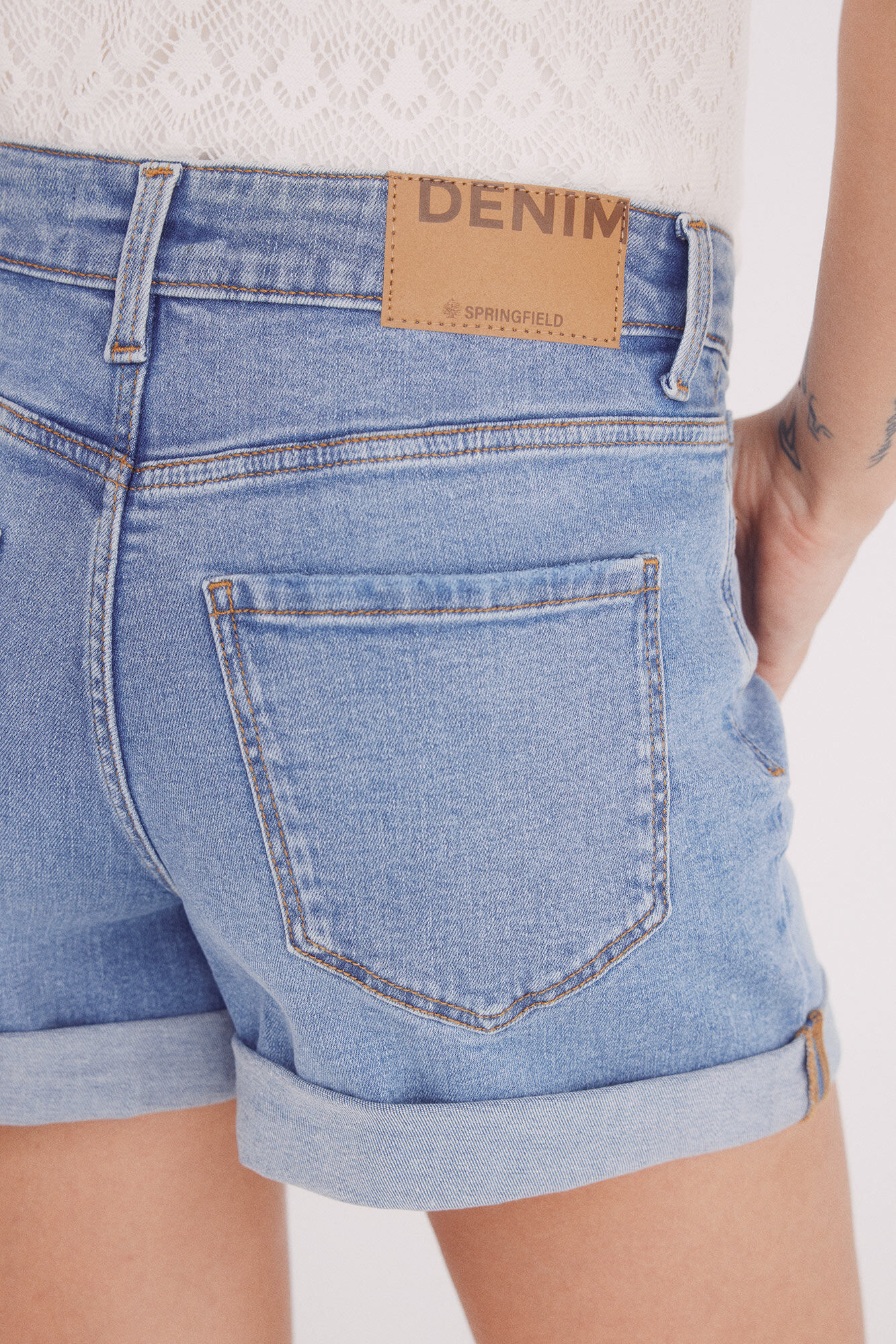Springfield Shorts jeans algod&oacute;n
