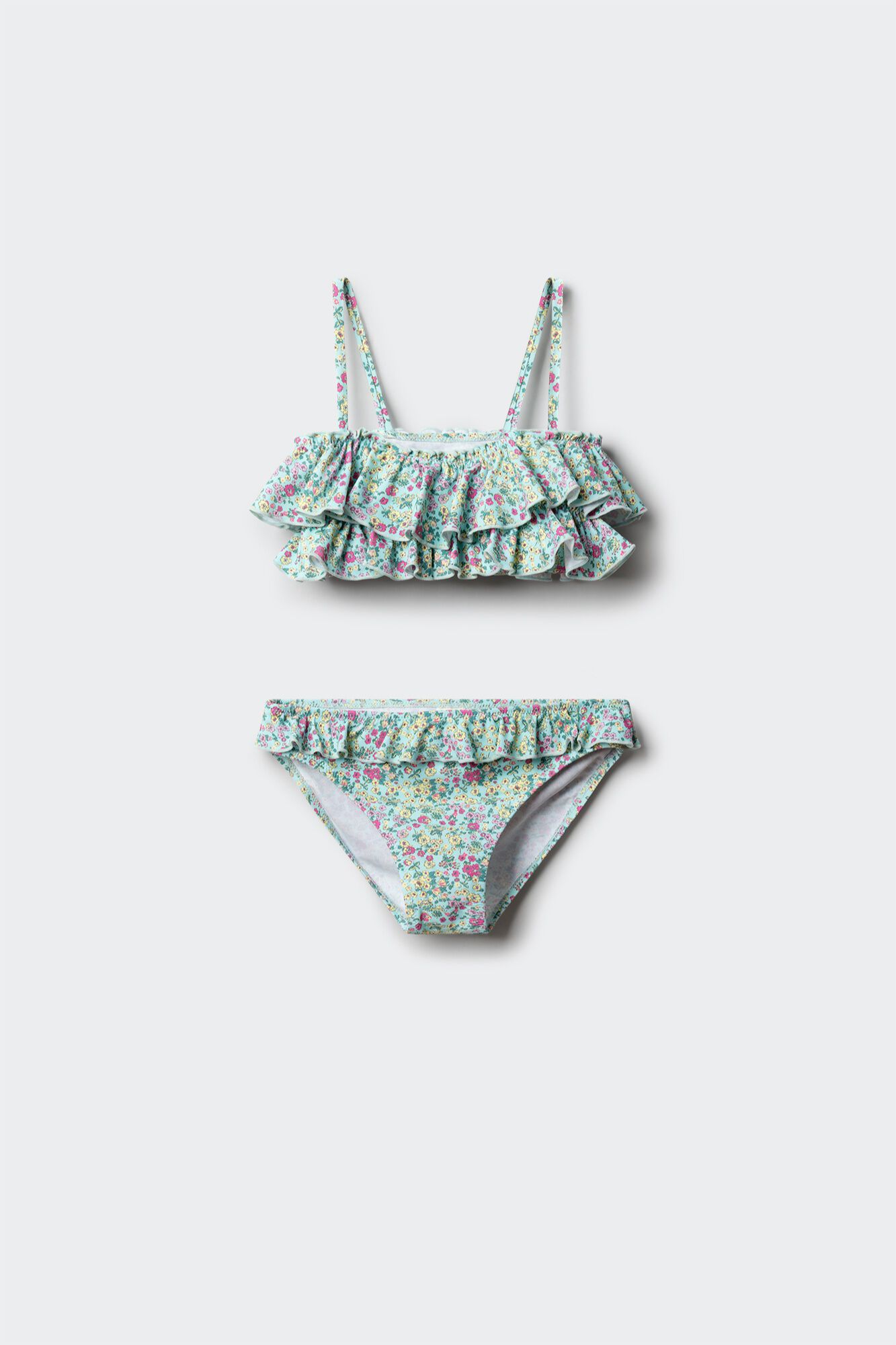 Springfield Kids Bikini de flores para ni&ntilde;a verde
