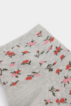 Springfield Calcetín corto florecitas gris
