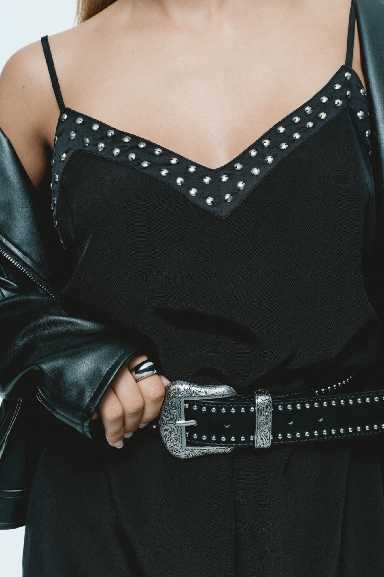 Springfield Cintur&oacute;n de vaquero con tachuelas