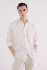 Springfield Camisa polera rayas natural