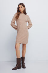 Springfield Vestido corto de tejido caf&eacute;