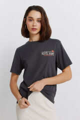 Springfield Playera manga corta estampado gris